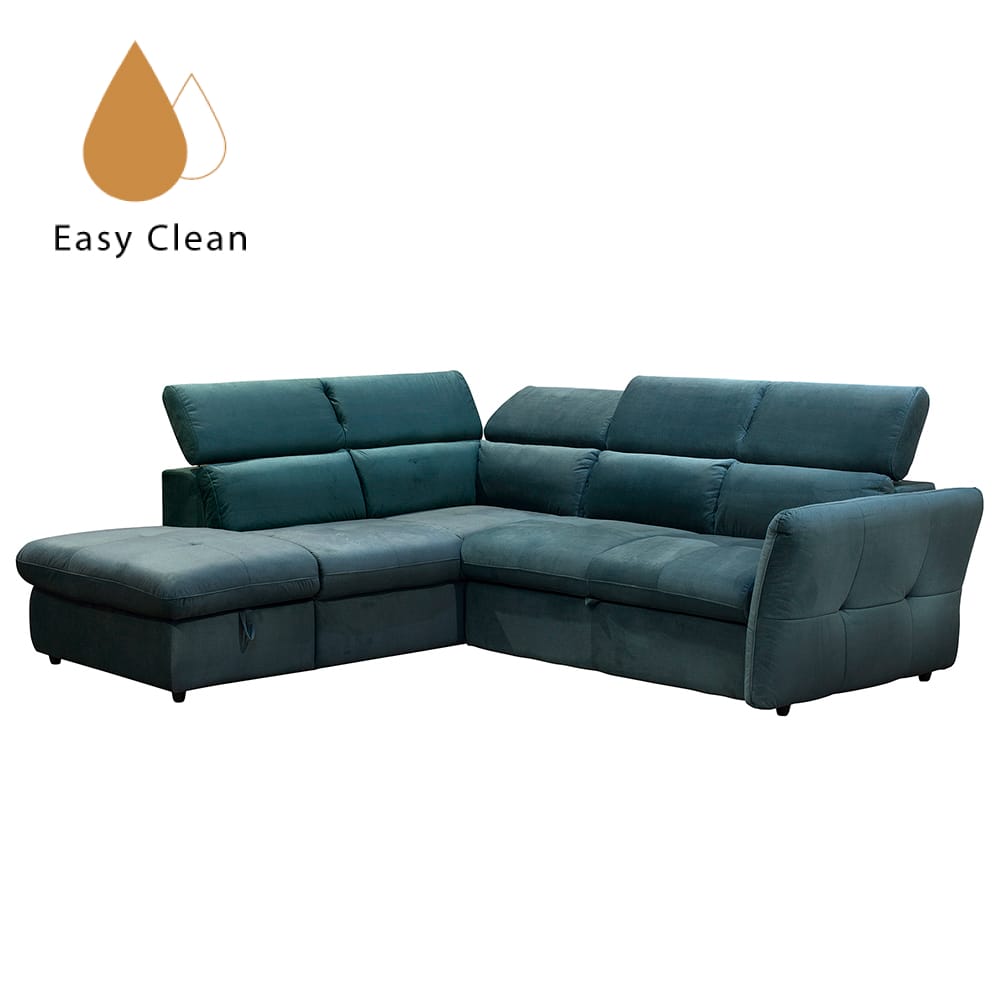 MONSERAT ΚΑΝΑΠΕΣ ΚΡΕΒΑΤΙ ΓΩΝΙΑ ΑΡΙΣΤΕΡΗ PETROL 254x224x90