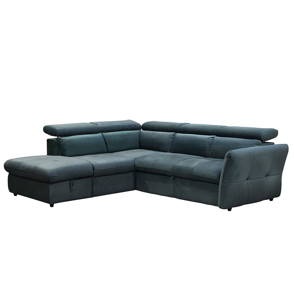 MONSERAT ΚΑΝΑΠΕΣ ΚΡΕΒΑΤΙ ΓΩΝΙΑ ΑΡΙΣΤΕΡΗ PETROL 254x224x90