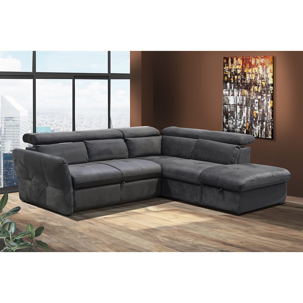 MONSERAT ΚΑΝΑΠΕΣ ΚΡΕΒΑΤΙ ΓΩΝΙΑ ΔΕΞΙΑ ΑΝΘΡΑΚΙ 254x224x90