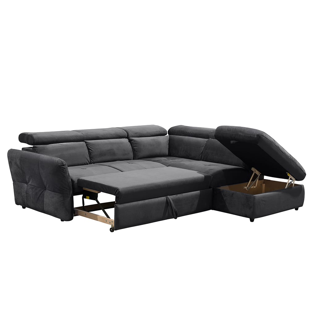 MONSERAT ΚΑΝΑΠΕΣ ΚΡΕΒΑΤΙ ΓΩΝΙΑ ΔΕΞΙΑ ΑΝΘΡΑΚΙ 254x224x90