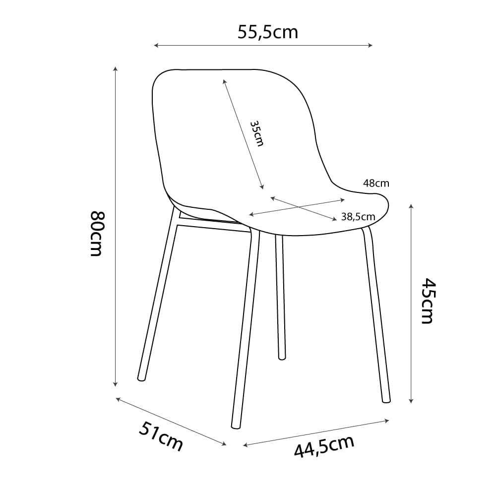 LIGNA ΚΑΡΕΚΛΑ ΛΕΥΚΟ 55.5x48x80cm