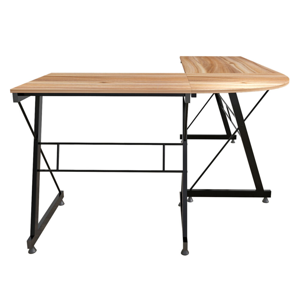 ΓΩΝΙΑΚΟ ΓΡΑΦΕΙΟ WALNUT ΕΠΙΦΑΝΕΙΑ ΜΕ ΜΕΤΑΛΛΙΚΟ ΣΚΕΛΕΤΟ FB92127.02 158Χ120Χ74εκ.