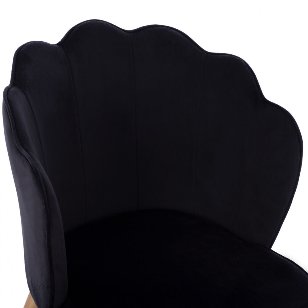 ΚΑΡΕΚΛΑ FB98737.04 ΒΕΛΟΥΔΟ ΜΑΥΡΟ ΜΕ ΜΕΤΑΛΛΙΚΟ ΧΡΥΣΟ ΣΚΕΛΕΤΟ 48x48x85 εκ.