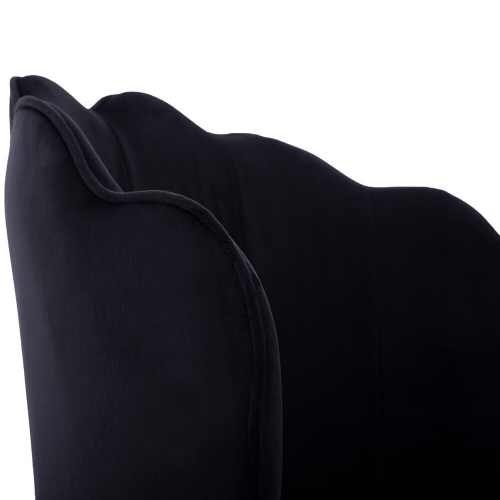 ΚΑΡΕΚΛΑ FB98737.04 ΒΕΛΟΥΔΟ ΜΑΥΡΟ ΜΕ ΜΕΤΑΛΛΙΚΟ ΧΡΥΣΟ ΣΚΕΛΕΤΟ 48x48x85 εκ.