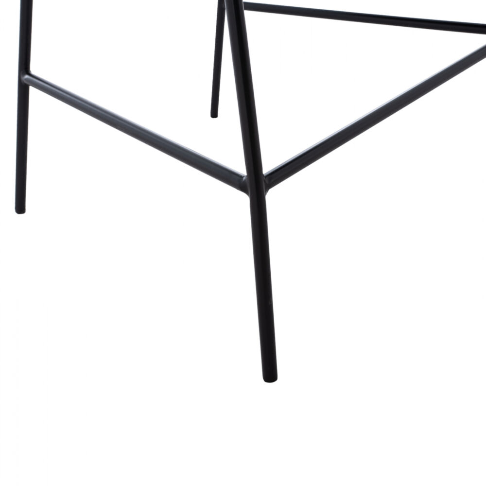MEDIUM HEIGHT STOOL FB98734.01 GRAY VELVET WITH BLACK FRAME 60x55x100Y cm.