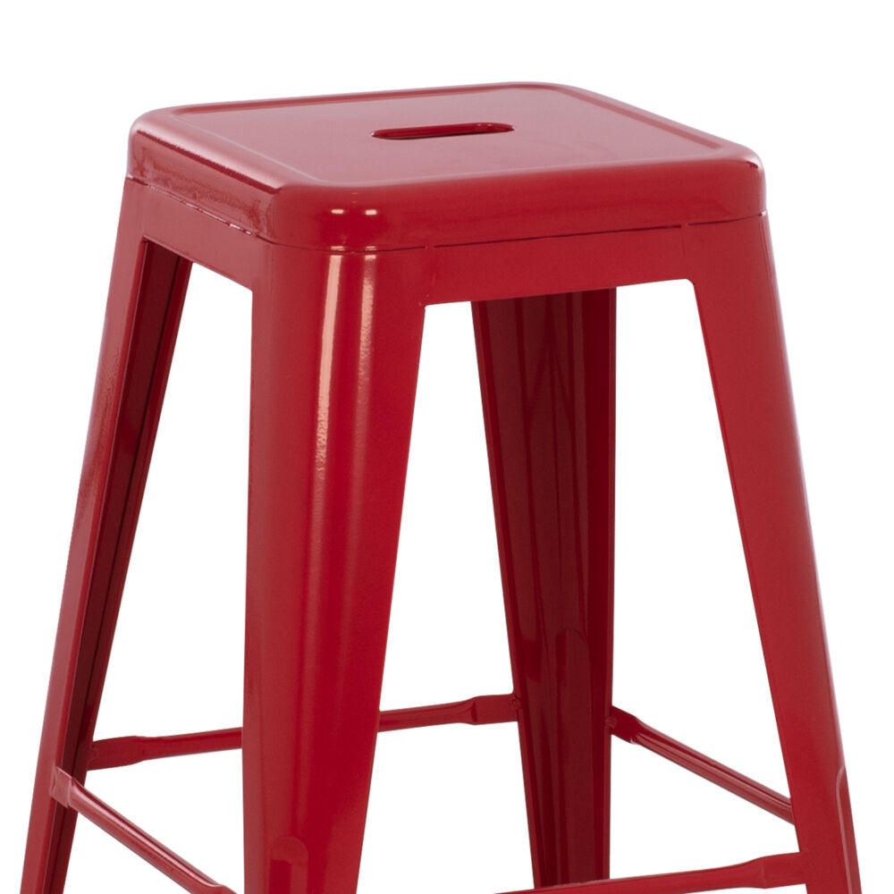 ΣΚΑΜΠΟ ΜΕΣΑΙΟΥ ΥΨΟΥΣ ΜΕΤΑΛΛΙΚΟ FB98573.04 ΣΕ KOKKINO 43x43x67Yεκ.