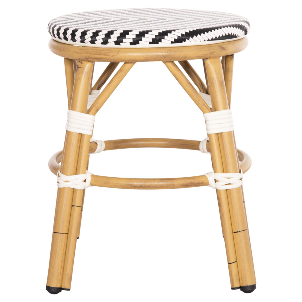 ΣΚΑΜΠΟ ΑΛΟΥΜΙΝΙΟΥ FB96285.03 BAMBOO LOOK-TEXTILENE ΛΕΥΚΟ-ΜΑΥΡΟ Φ36x46Υεκ.