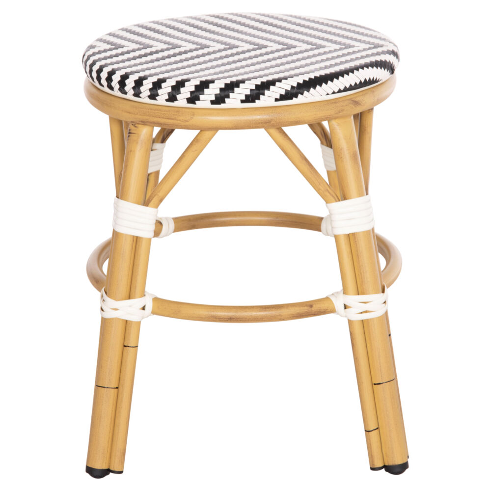 ΣΚΑΜΠΟ ΑΛΟΥΜΙΝΙΟΥ FB96285.03 BAMBOO LOOK-TEXTILENE ΛΕΥΚΟ-ΜΑΥΡΟ Φ36x46Υεκ.