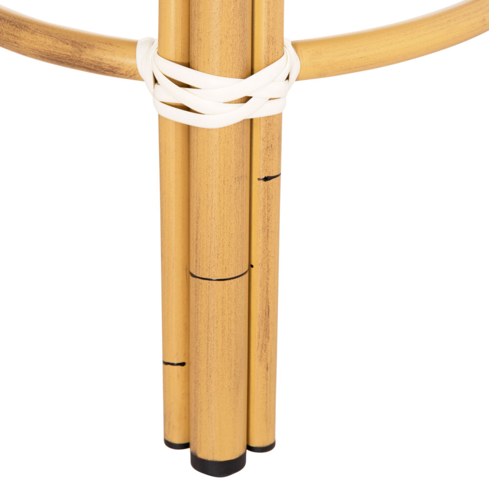 ΣΚΑΜΠΟ ΑΛΟΥΜΙΝΙΟΥ FB96285.03 BAMBOO LOOK-TEXTILENE ΛΕΥΚΟ-ΜΑΥΡΟ Φ36x46Υεκ.