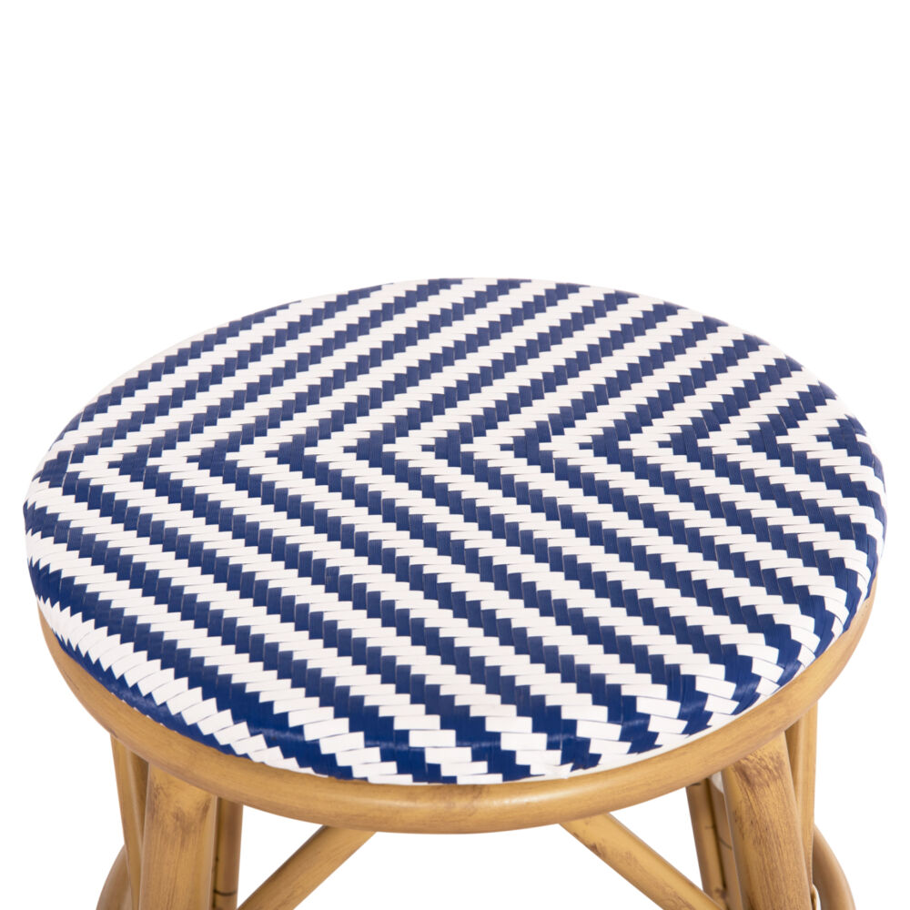 ΣΚΑΜΠΟ ΑΛΟΥΜΙΝΙΟΥ FB96285.05 BAMBOO LOOK-TEXTILENE ΛΕΥΚΟ-ΜΠΛΕ Φ36x46Υεκ.