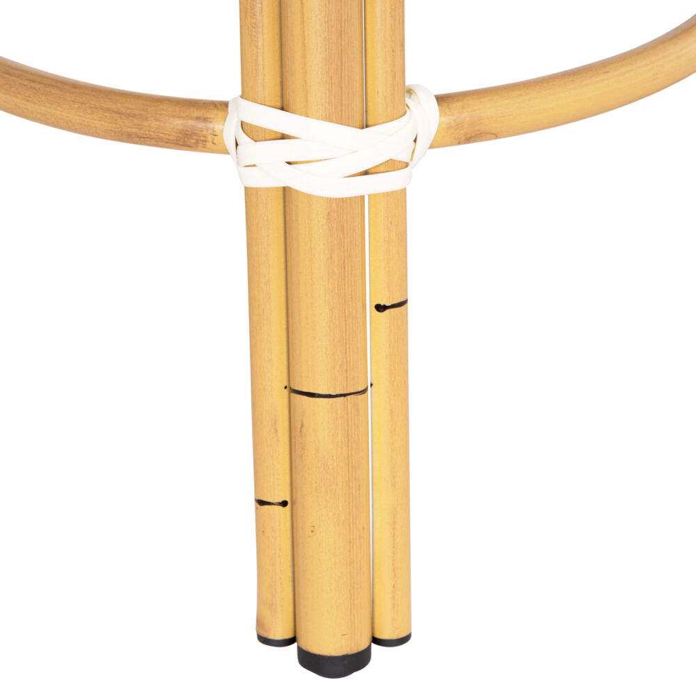 ΣΚΑΜΠΟ ΑΛΟΥΜΙΝΙΟΥ FB96285.05 BAMBOO LOOK-TEXTILENE ΛΕΥΚΟ-ΜΠΛΕ Φ36x46Υεκ.