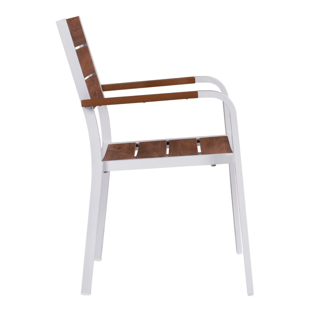 ΠΟΛΥΘΡΟΝΑ ΑΛΟΥΜΙΝΙΟΥ ΛΕΥΚΗ ΜΕ POLYWOOD FB95127.01 55x56x85Υ εκ.