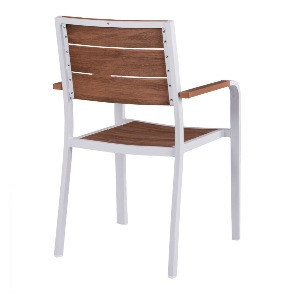 ΠΟΛΥΘΡΟΝΑ ΑΛΟΥΜΙΝΙΟΥ ΛΕΥΚΗ ΜΕ POLYWOOD FB95127.01 55x56x85Υ εκ.