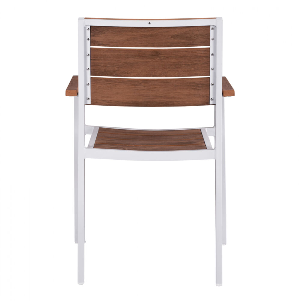 ΠΟΛΥΘΡΟΝΑ ΑΛΟΥΜΙΝΙΟΥ ΛΕΥΚΗ ΜΕ POLYWOOD FB95127.01 55x56x85Υ εκ.