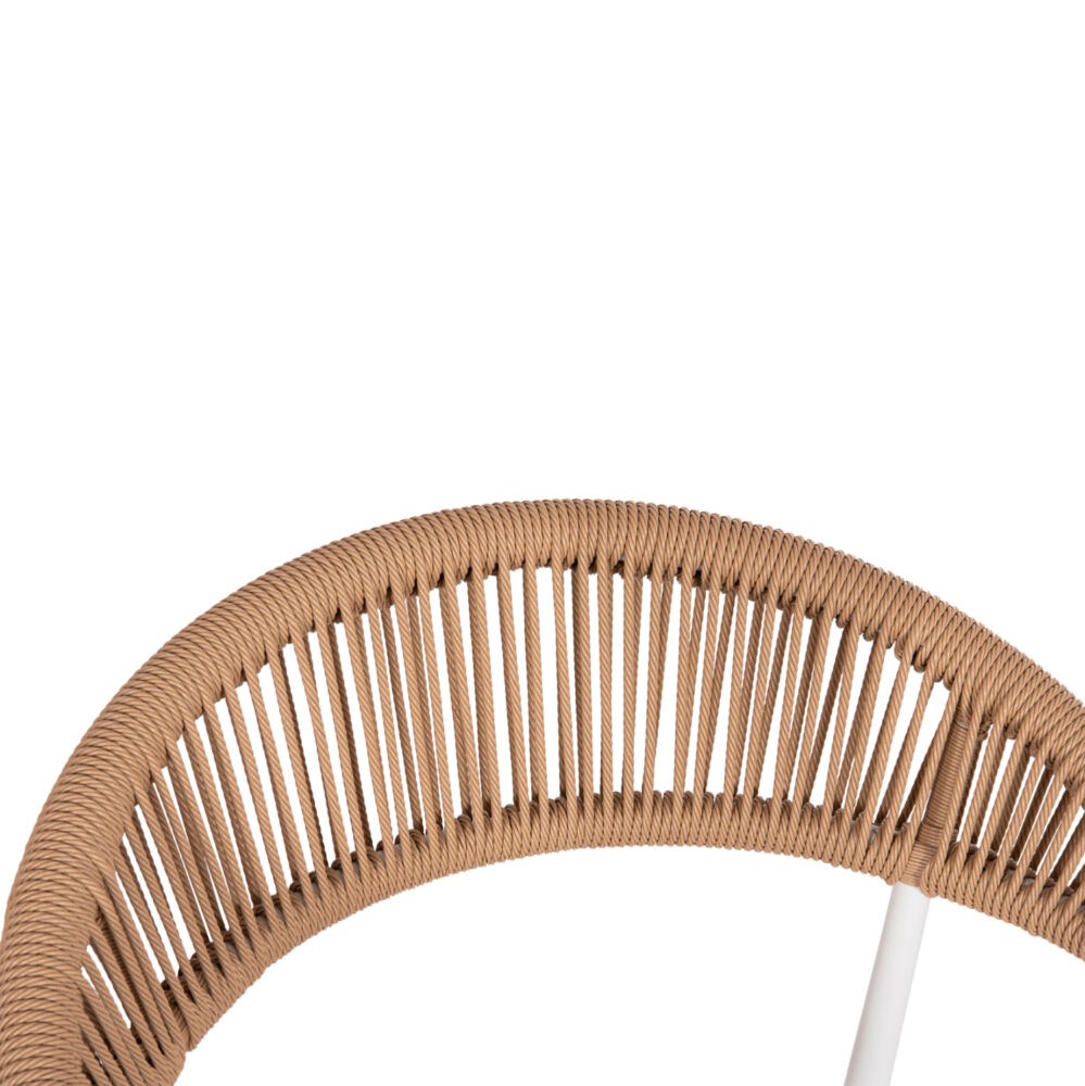 ΠΟΛΥΘΡΟΝΑ FB96284.01 ΑΛΟΥΜΙΝΙΟ & TEXTILENE ΛΕΥΚΟ--P.E.TWISTED RATTAN 55x56x79Υεκ