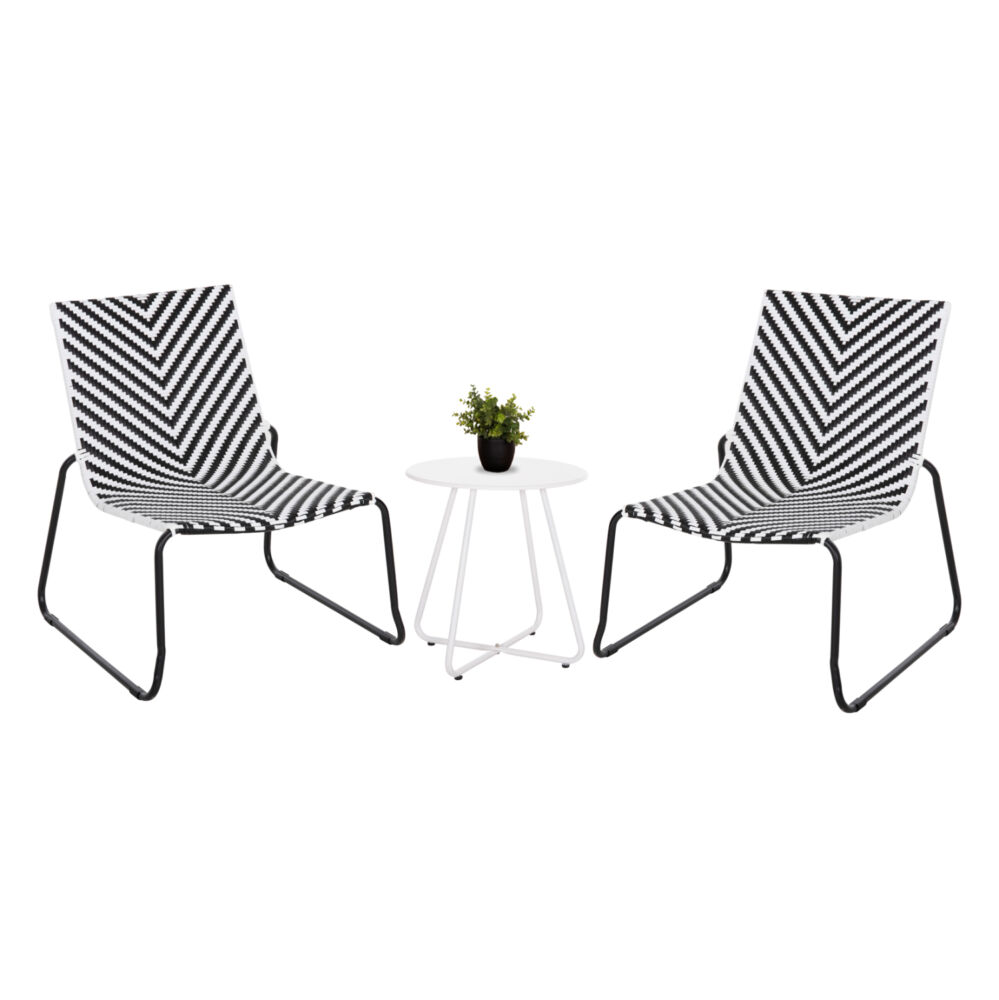 ΣΕΤ LOUNGE 3TMX ΕΞ.ΧΩΡΟΥ FB921193.02 ΜΕΤΑΛΛΟ ΚΑΙ ΣΥΝΘ.RATTAN ΣΕ ΛΕΥΚΟ-ΜΑΥΡΟ