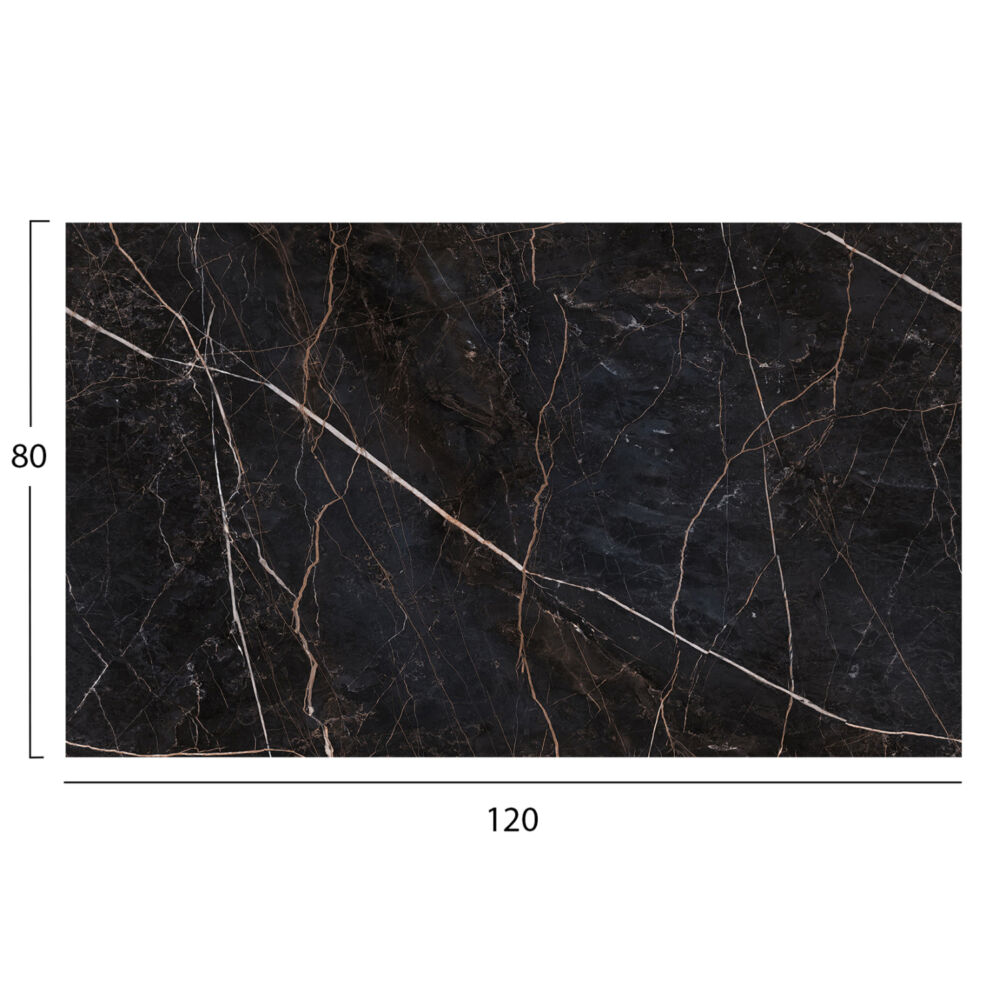 ΕΠΙΦΑΝΕΙΑ ΤΡΑΠΕΖΙΟΥ HPL ΟΡΘΟΓΩΝΙΑ FB95840.34 BLACK MARBLE 120x80εκ.