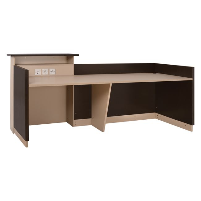 ΓΡΑΦΕΙΟ ΥΠΟΔΟΧΗΣ FB92068.01 ΜΕΛΑΜΙΝΗ ΣΕ WENGE-ΜΠΕΖ 240x80x106Υεκ.