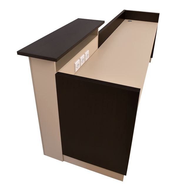 ΓΡΑΦΕΙΟ ΥΠΟΔΟΧΗΣ FB92068.01 ΜΕΛΑΜΙΝΗ ΣΕ WENGE-ΜΠΕΖ 240x80x106Υεκ.