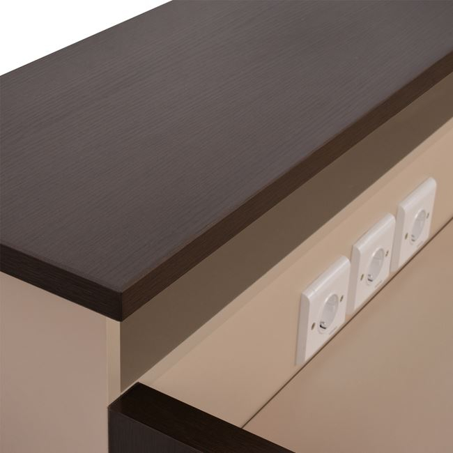 ΓΡΑΦΕΙΟ ΥΠΟΔΟΧΗΣ FB92068.01 ΜΕΛΑΜΙΝΗ ΣΕ WENGE-ΜΠΕΖ 240x80x106Υεκ.