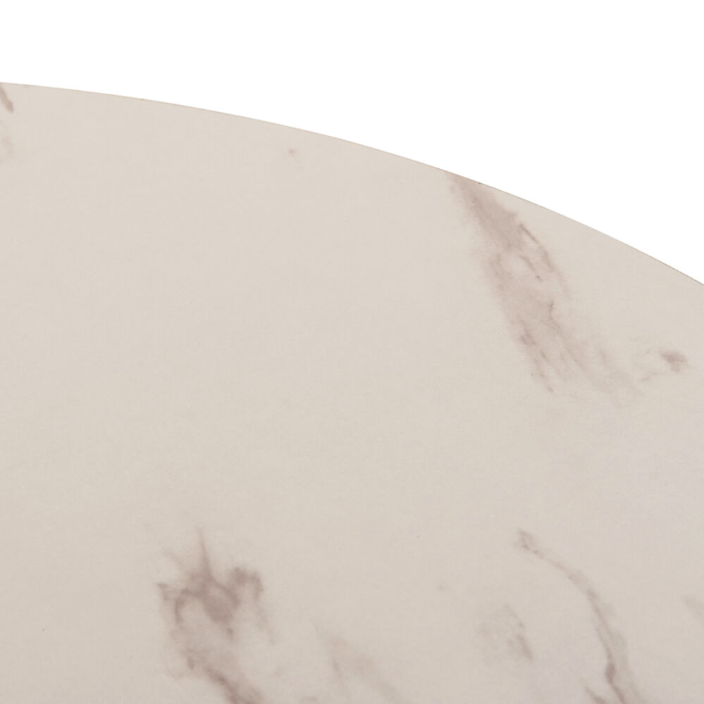 ΤΡΑΠΕΖΙ ΤΡΑΠΕΖΑΡΙΑΣ FB99421.11 ΣΤΡΟΓΓΥΛΟ WHITE MARBLE Φ90x74Υεκ.