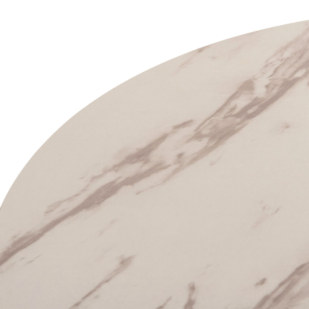 ΤΡΑΠΕΖΙ ΤΡΑΠΕΖΑΡΙΑΣ FB99421.11 ΣΤΡΟΓΓΥΛΟ WHITE MARBLE Φ90x74Υεκ.