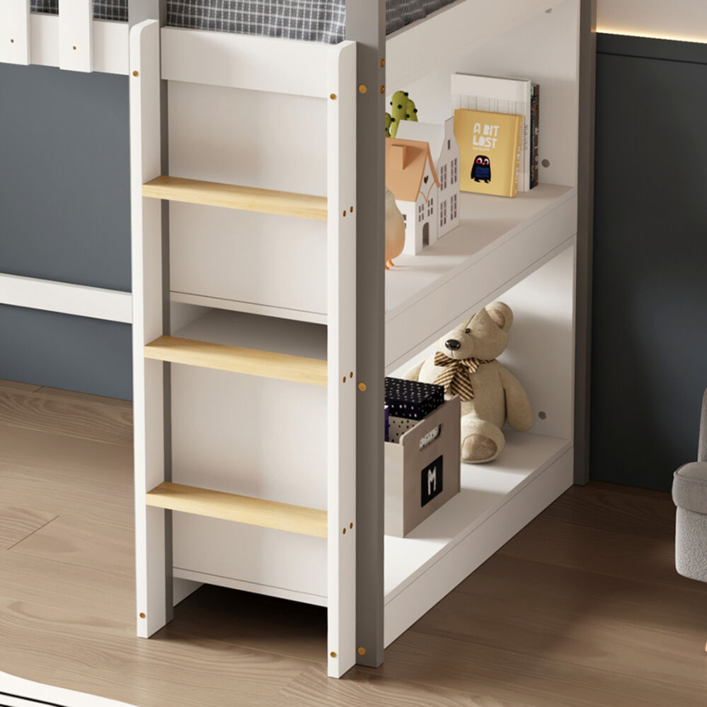 ΠΑΙΔΙΚΟ ΚΡΕΒΑΤΙ τ.MONTESSORI ΜΕ ΠΛΑΙΝΑ ΡΑΦΙΑ FB9712 ΞΥΛΟ ΠΕΥΚΟΥ ΛΕΥΚΟ-ΓΚΡΙ-ΣΤΡΩΜΑ 90x190εκ