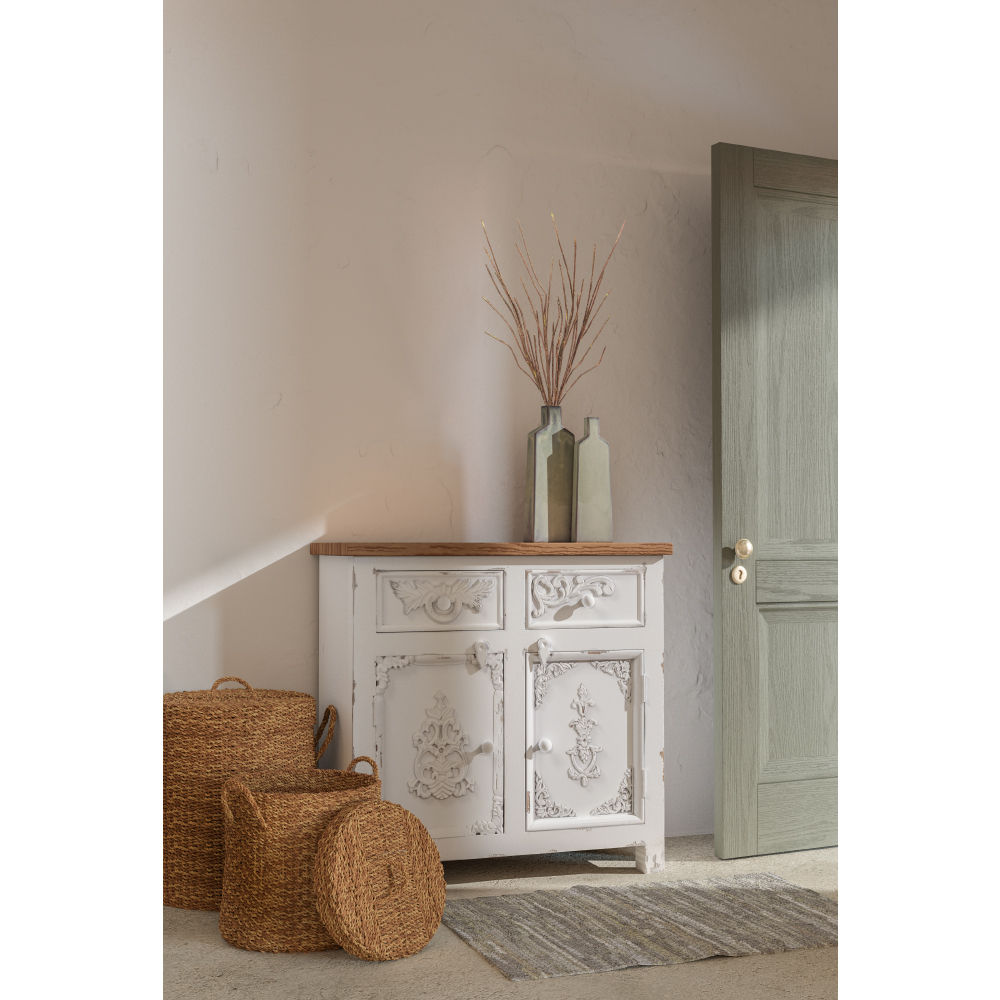SEAGRASS ΚΑΛΑΘΙ ΜΕ ΚΑΠΑΚΙ SET 2ΤΜΧ 44x44x45cm SEAGRASS ΦΥΣΙΚΟ