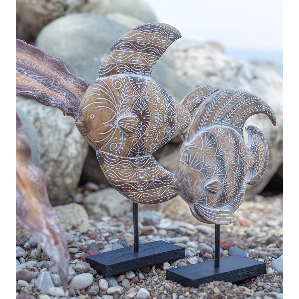 GOURAMI ΔΙΑΚΟΣΜΗΤΙΚΟ ΨΑΡΙ 26x6x33cm POLYRESIN ΚΑΦΕ