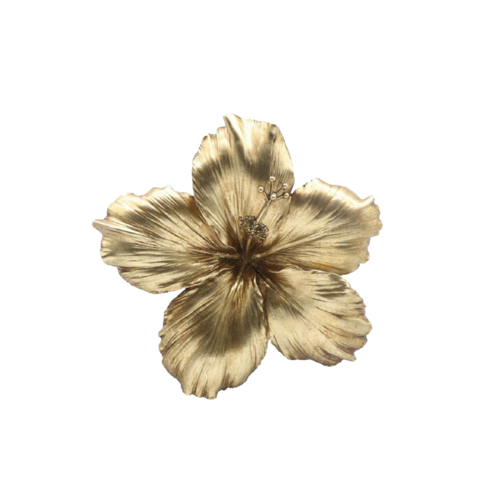 IBISCUS ΔΙΑΚΟΣΜΗΤΙΚΟ ΤΟΙΧΟΥ 27x6x26cm POLYRESIN ΧΡΥΣΟ