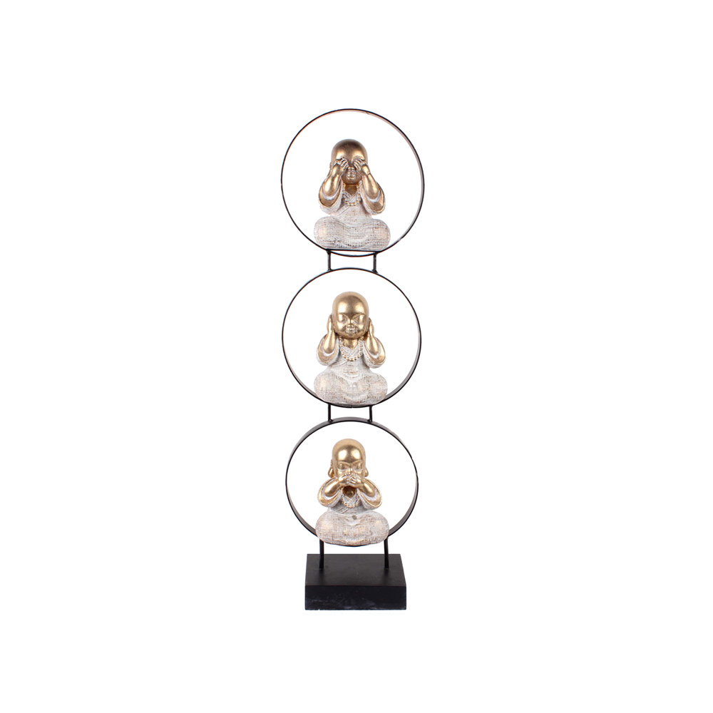 SAKYA ΔΙΑΚΟΣΜΗΤΙΚΟ TOTEM 18x9x64cm POLYRESIN ΧΡΥΣΟ ΜΑΥΡΟ