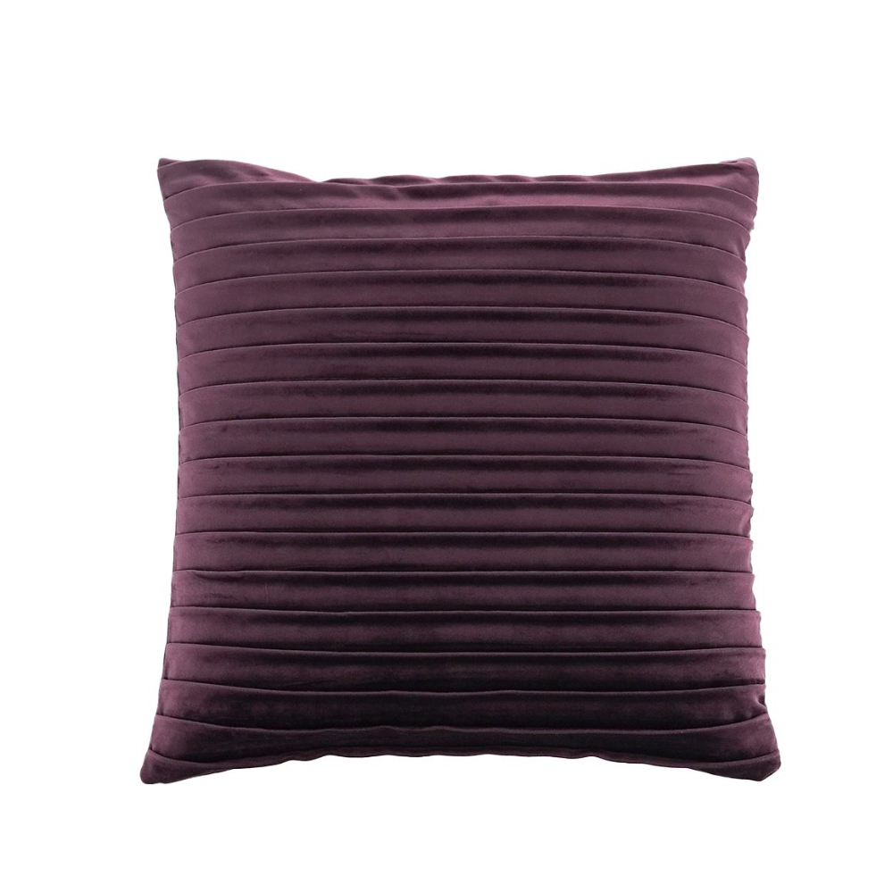 PLISSE ΔΙΑΚΟΣΜΗΤΙΚΟ ΜΑΞΙΛΑΡΙ 45x45cm ΒΕΛΟΥΔΟ ΜΩΒ