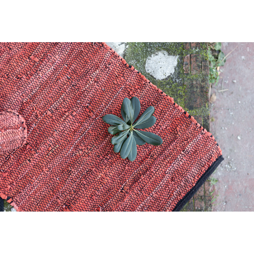 MAROCCO ΧΑΛΙ ΔΙΑΔΡΟΜΟΥ 70x150cm ΔΕΡΜΑ ΠΟΡΤΟΚΑΛΙ