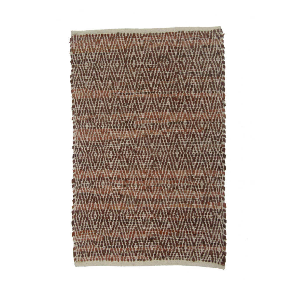 ROMBO ΧΑΛΑΚΙ 60x90cm ΔΕΡΜΑ ΚΑΦΕ ΜΠΕΖ