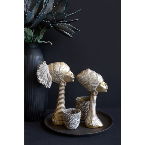 ABENI 3 ΔΙΑΚΟΣΜΗΤΙΚΗ ΦΙΓΟΥΡΑ 15x7x29cm POLYRESIN ΧΡΥΣΟ