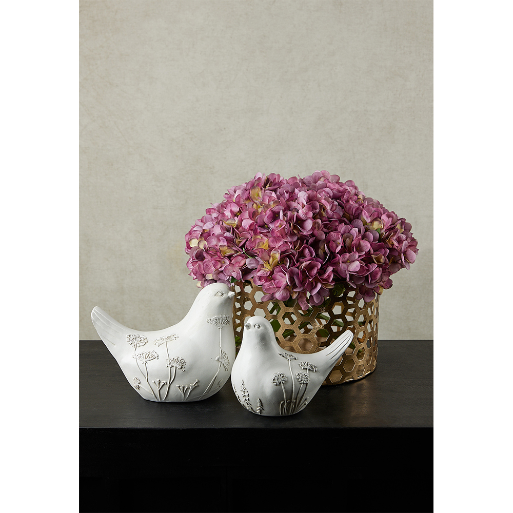 CALIS ΔΙΑΚΟΣΜΗΤΙΚΟ ΠΟΥΛΙ 22x13x17cm POLYRESIN ΛΕΥΚΟ ΜΠΕΖ