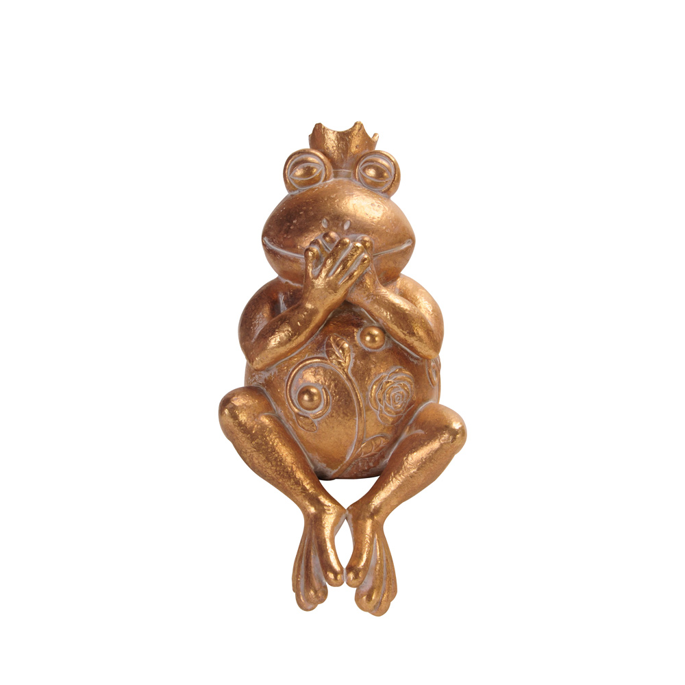 GRENOUILLE ΔΙΑΚΟΣΜΗΤΙΚΟ ΒΑΤΡΑΧΟΣ 11x10x23cm POLYRESIN ΧΡΥΣΟ