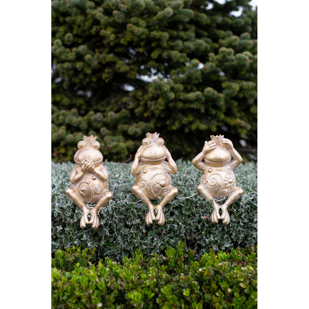 GRENOUILLE ΔΙΑΚΟΣΜΗΤΙΚΟ ΒΑΤΡΑΧΟΣ 11x10x23cm POLYRESIN ΧΡΥΣΟ