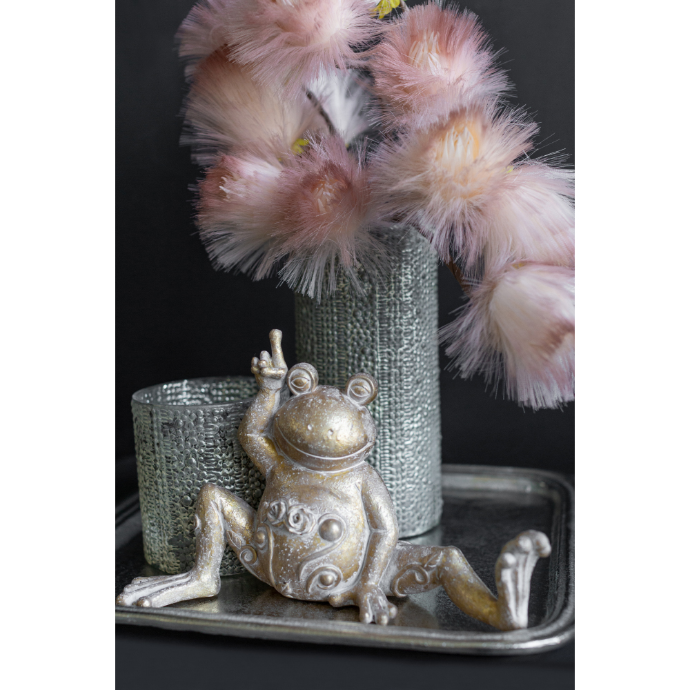 YOGA FROG ΔΙΑΚΟΣΜΗΤΙΚΟ ΒΑΤΡΑΧΟΣ 32x14x20cm POLYRESIN ΧΡΥΣΟ