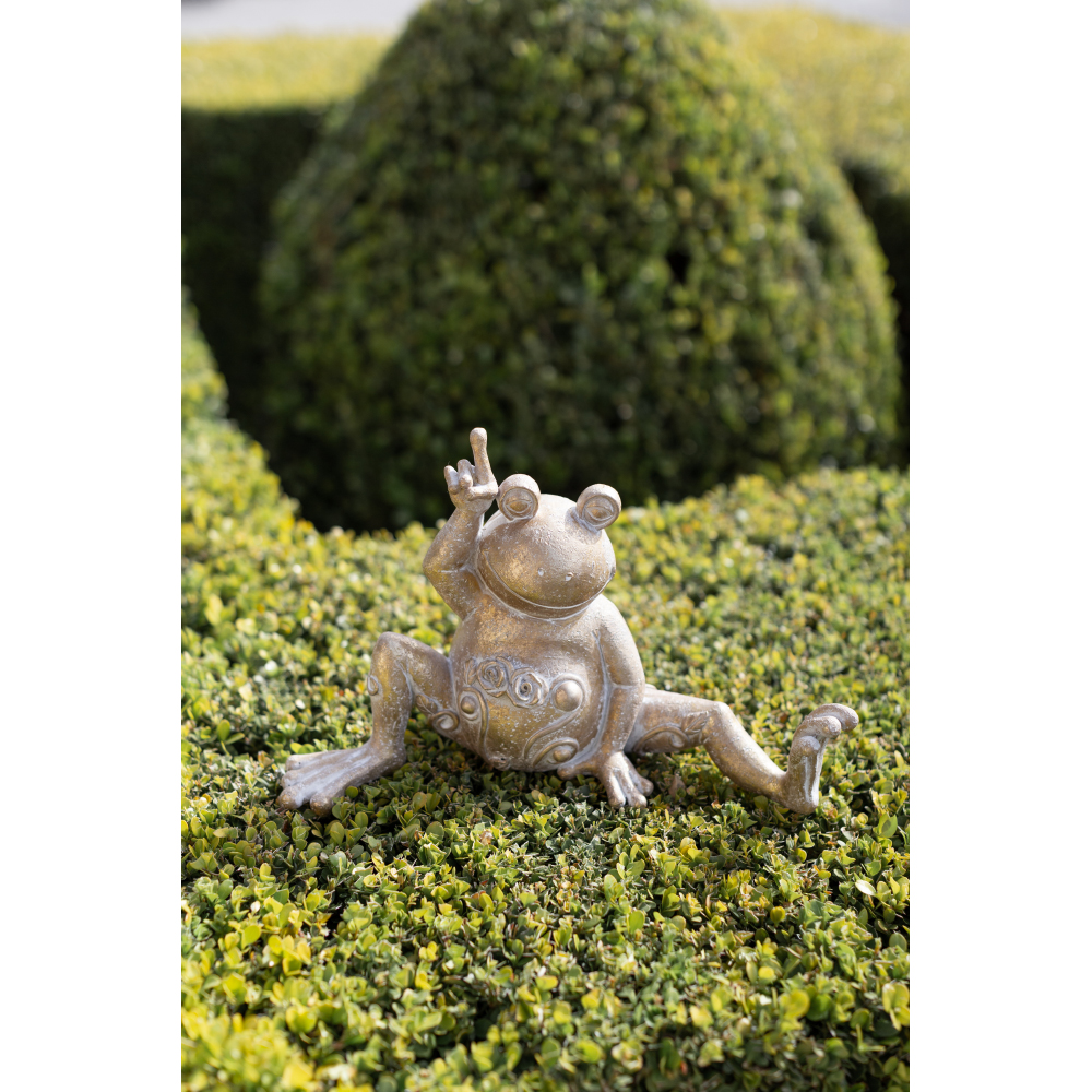 YOGA FROG ΔΙΑΚΟΣΜΗΤΙΚΟ ΒΑΤΡΑΧΟΣ 32x14x20cm POLYRESIN ΧΡΥΣΟ