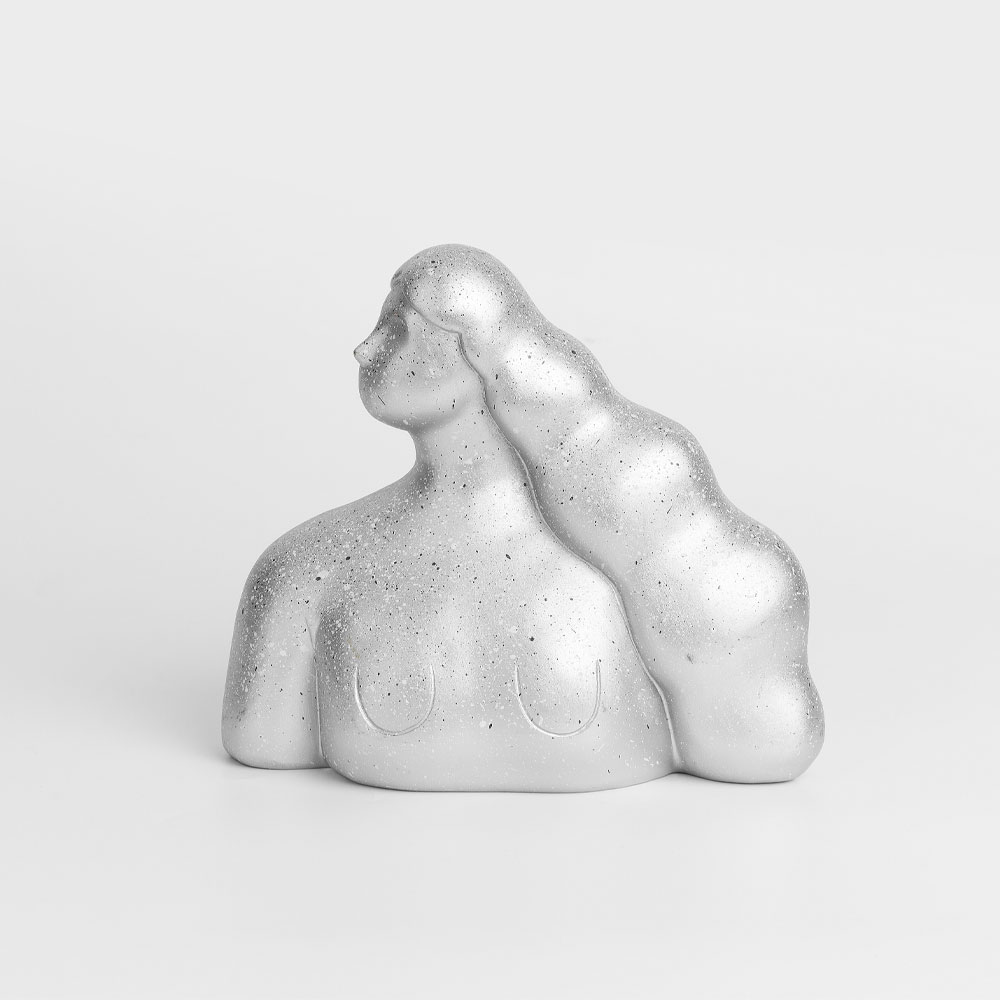 CHEVEU SILVER 1 ΔΙΑΚΟΣΜΗΤΙΚΗ ΦΙΓΟΥΡΑ 20x10x19cm POLYRESIN ΑΣΗΜΙ