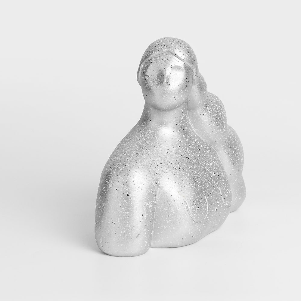 CHEVEU SILVER 1 ΔΙΑΚΟΣΜΗΤΙΚΗ ΦΙΓΟΥΡΑ 20x10x19cm POLYRESIN ΑΣΗΜΙ