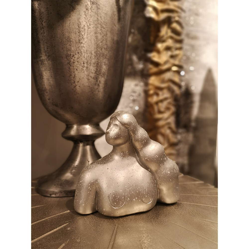 CHEVEU SILVER 1 ΔΙΑΚΟΣΜΗΤΙΚΗ ΦΙΓΟΥΡΑ 20x10x19cm POLYRESIN ΑΣΗΜΙ