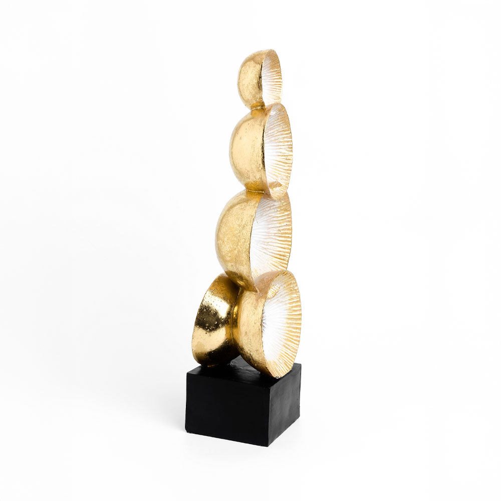 KESA ΔΙΑΚΟΣΜΗΤΙΚΟ TOTEM 16x12x49cm POLYRESIN ΧΡΥΣΟ ΜΑΥΡΟ
