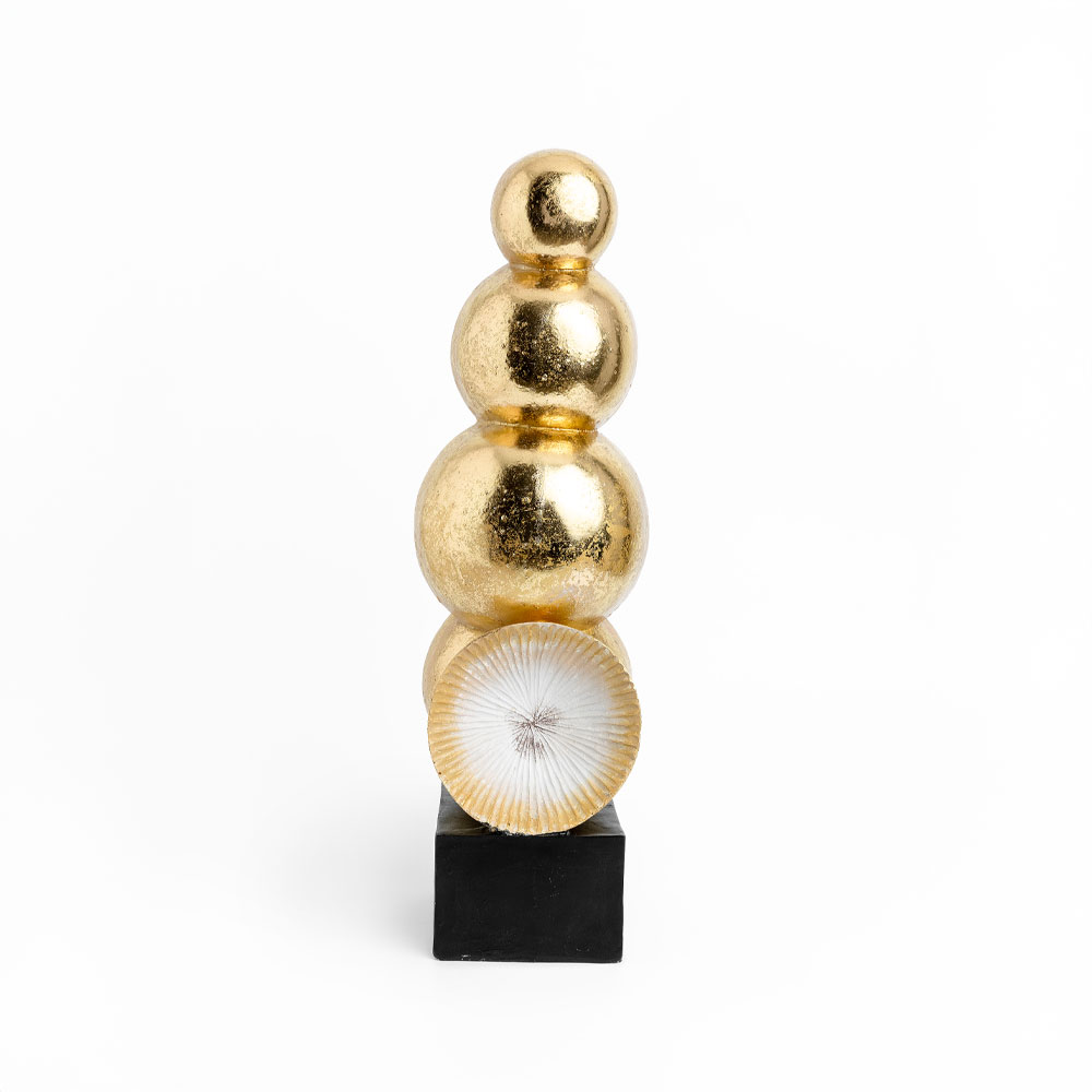 KESA ΔΙΑΚΟΣΜΗΤΙΚΟ TOTEM 16x12x49cm POLYRESIN ΧΡΥΣΟ ΜΑΥΡΟ