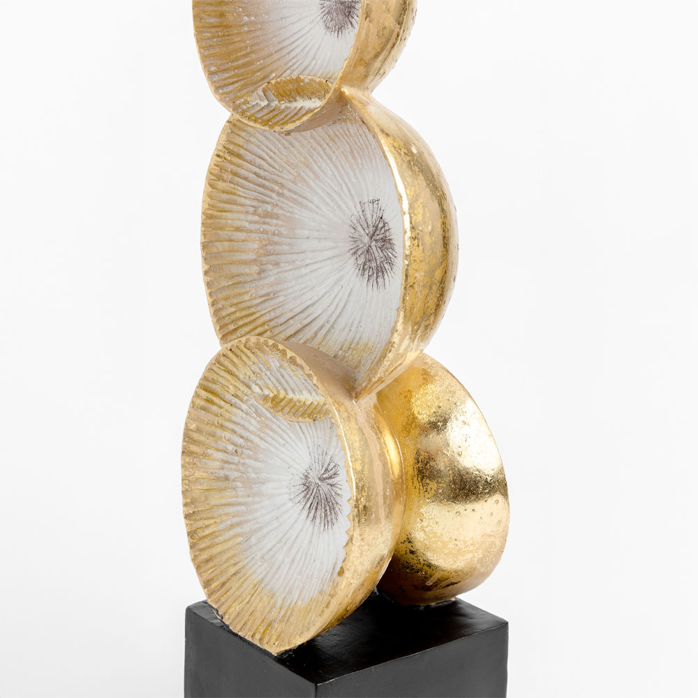 KESA ΔΙΑΚΟΣΜΗΤΙΚΟ TOTEM 16x12x49cm POLYRESIN ΧΡΥΣΟ ΜΑΥΡΟ