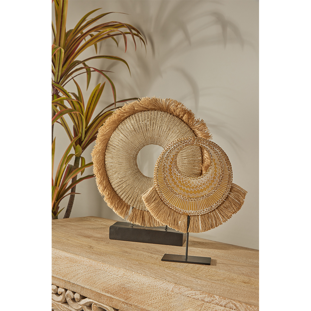 FAN ΔΙΑΚΟΣΜΗΤΙΚΟ TOTEM 26x7x30cm POLYRESIN ΦΥΣΙΚΟ ΛΕΥΚΟ ΜΑΥΡΟ