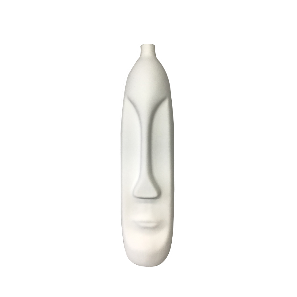 BARIK WHITE ΒΑΖΟ 10x10x38cm POLYRESIN ΛΕΥΚΟ