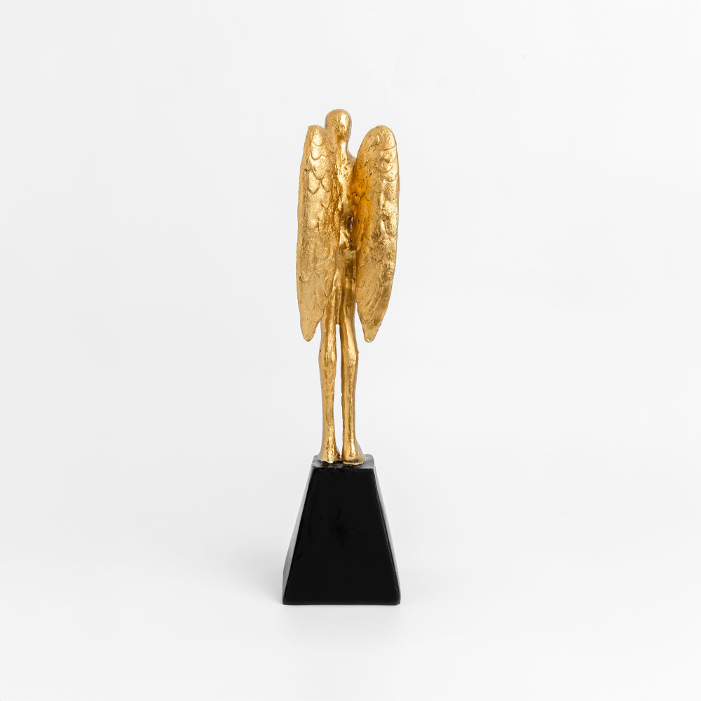 AVIAN ΔΙΑΚΟΣΜΗΤΙΚΗ ΦΙΓΟΥΡΑ 10x11x40cm POLYRESIN ΧΡΥΣΟ ΜΑΥΡΟ