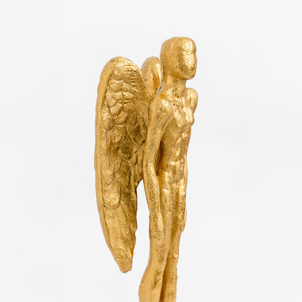 AVIAN ΔΙΑΚΟΣΜΗΤΙΚΗ ΦΙΓΟΥΡΑ 10x11x40cm POLYRESIN ΧΡΥΣΟ ΜΑΥΡΟ